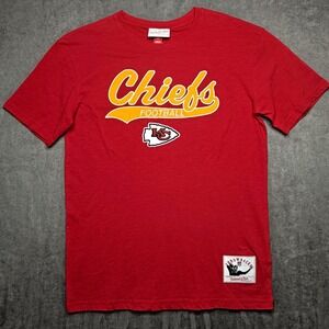 Kansas City Chiefs Shirt Boys L Red NFL Football Throwbacks Mitchell & Ness NWT